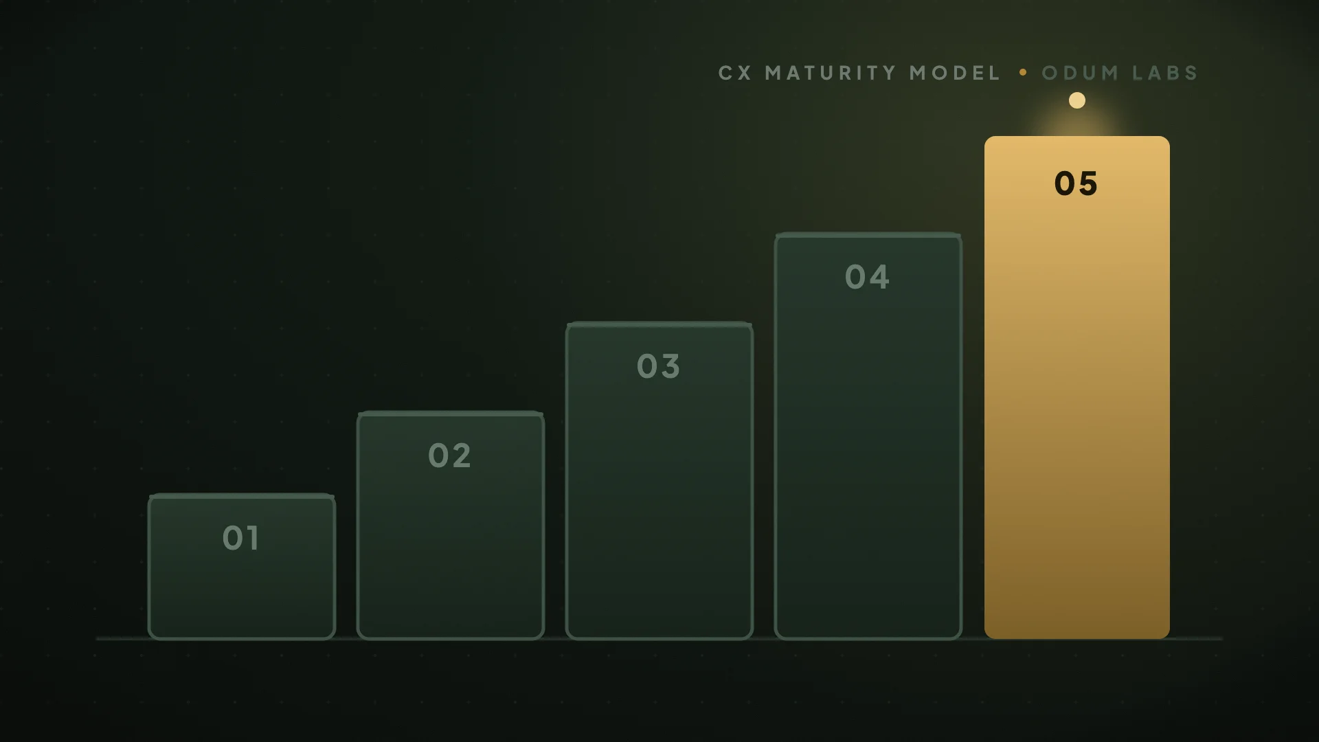 Tier 1: counting. Tier 5: knowing. The Cx maturity model.